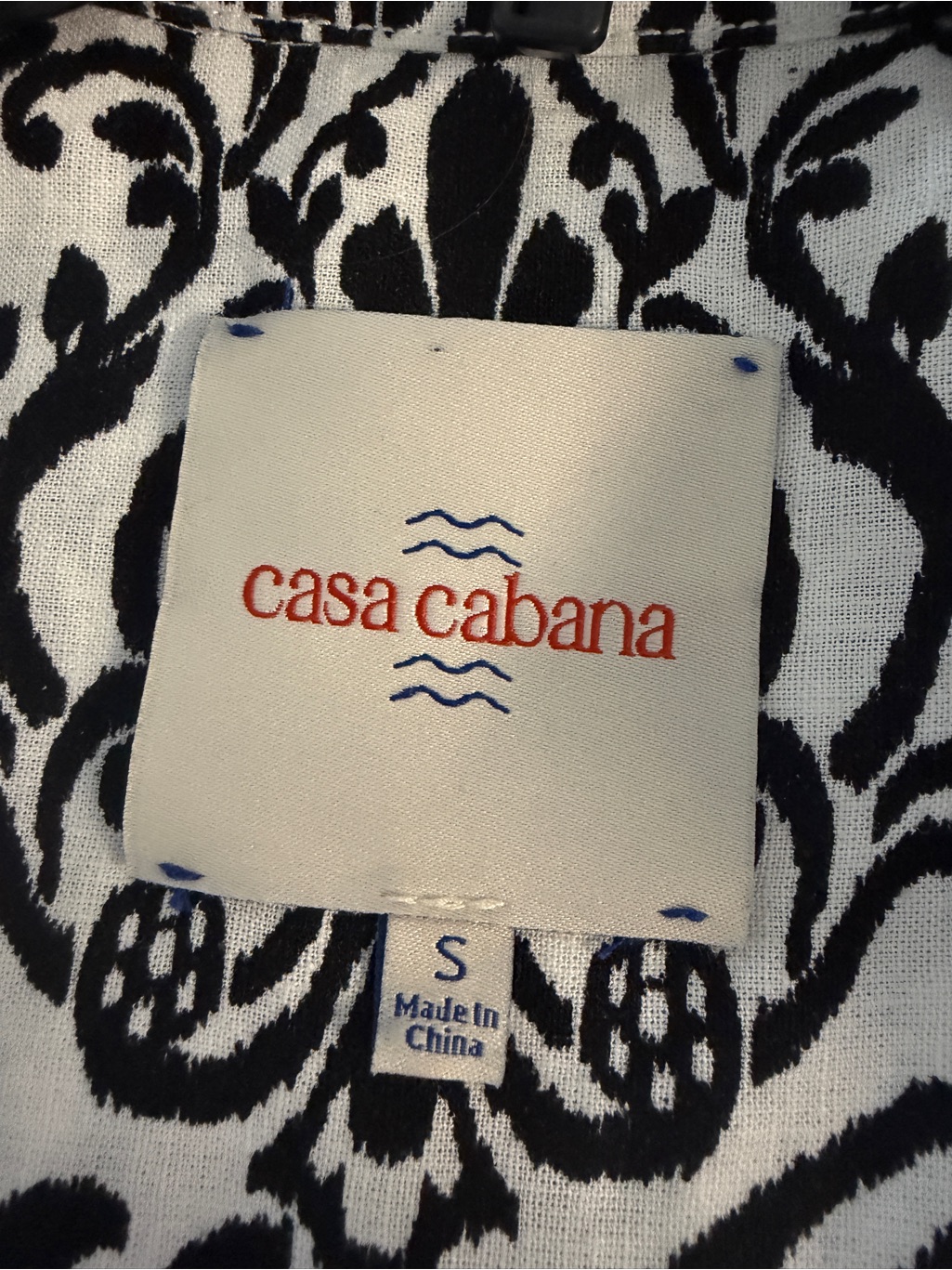 Casa Cabana Women's Black And White Printed Dress